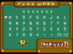 304px Pac Man 2 Password Screen
