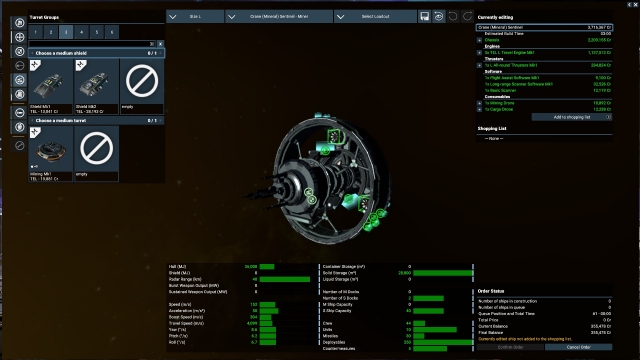 Customising your ships is as easy as clicking and clicking!
