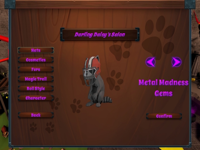 Roxy Racoon 2 Topsy Turvy roxy helmet customisation menu