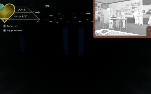 The bedroom goes completely dark after completing the first level.