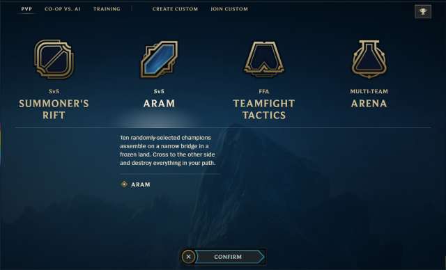 Game modes League of Legends
