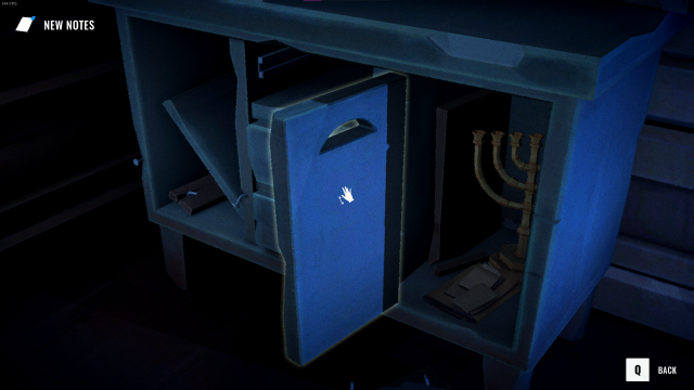 A screenshot of a hannukkia, a jewish religious object hidden inside a cupboard