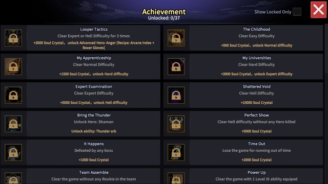 TimeWalker achievements