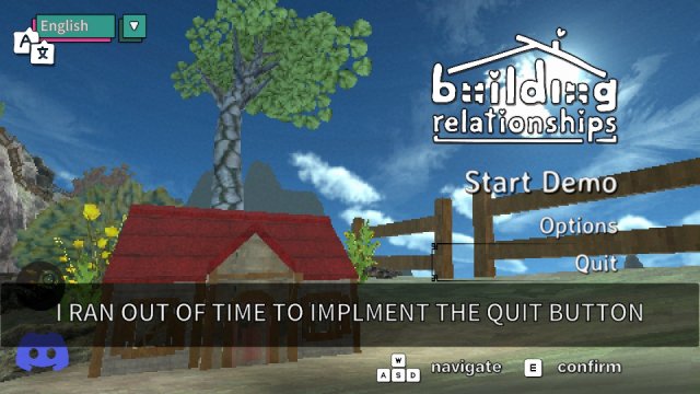 Building Relationships Quit button