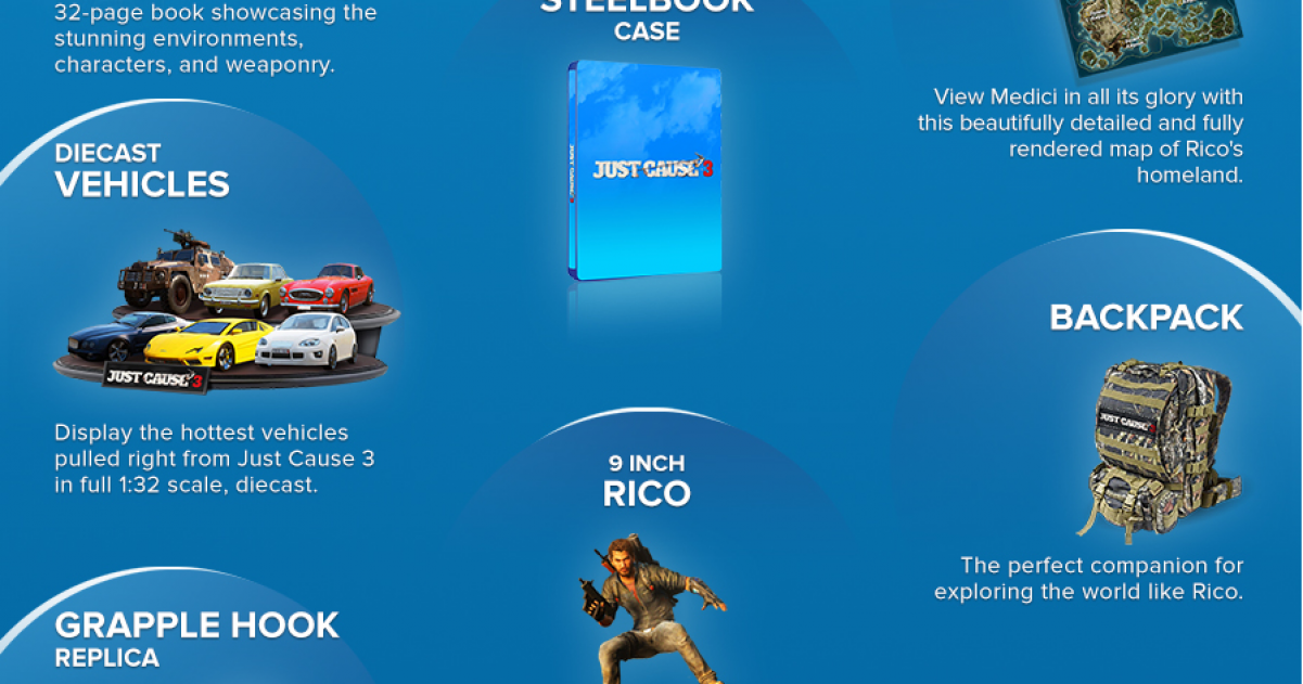 Vote For Just Cause 3 Collector S Edition Contents Gamegrin