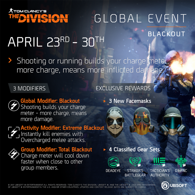 Tom Clancy's The Division Blackout Global Event Is Live GameGrin