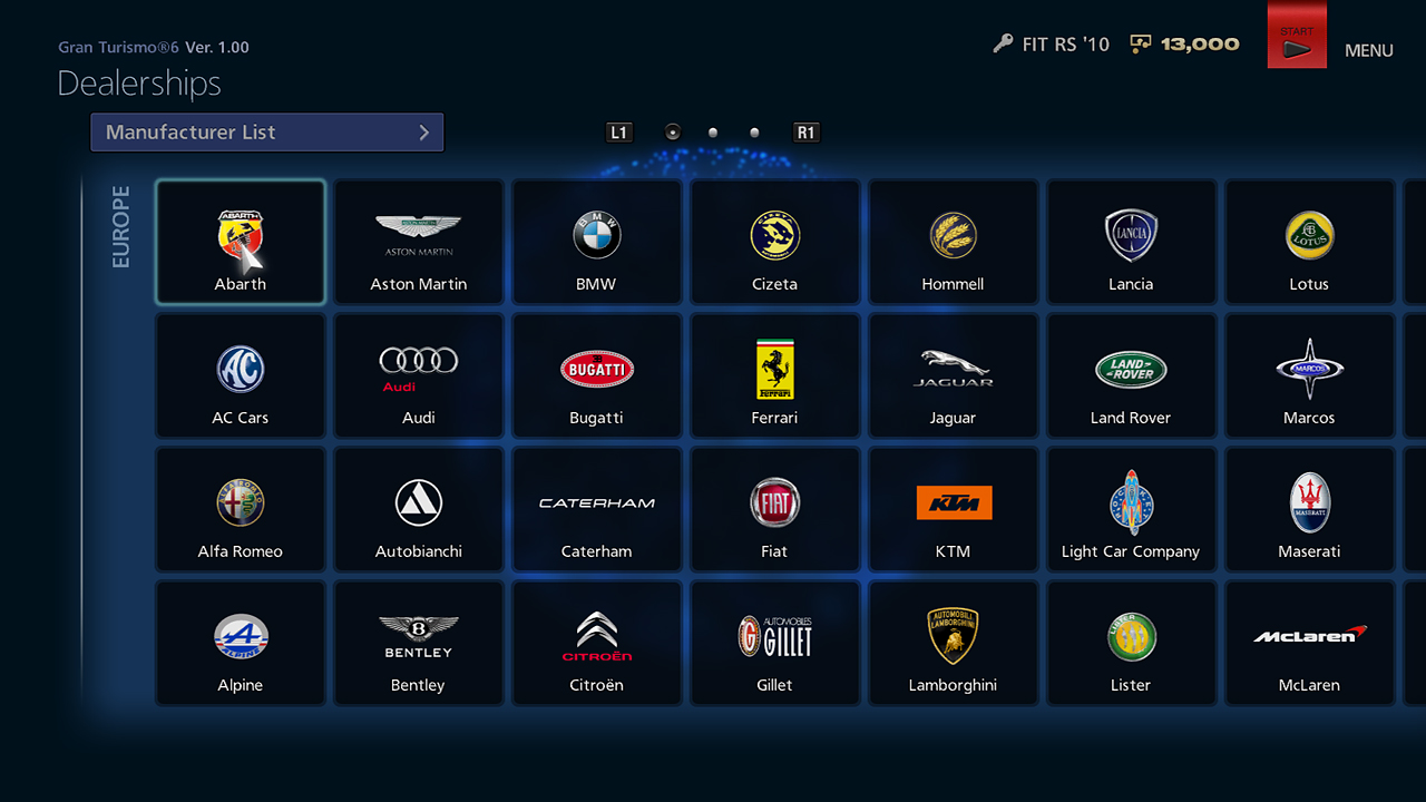 6 меню мод. Gt6 car list. Гран Туризмо 6 меню. Gran Turismo Интерфейс меню. Gran Turismo меню.