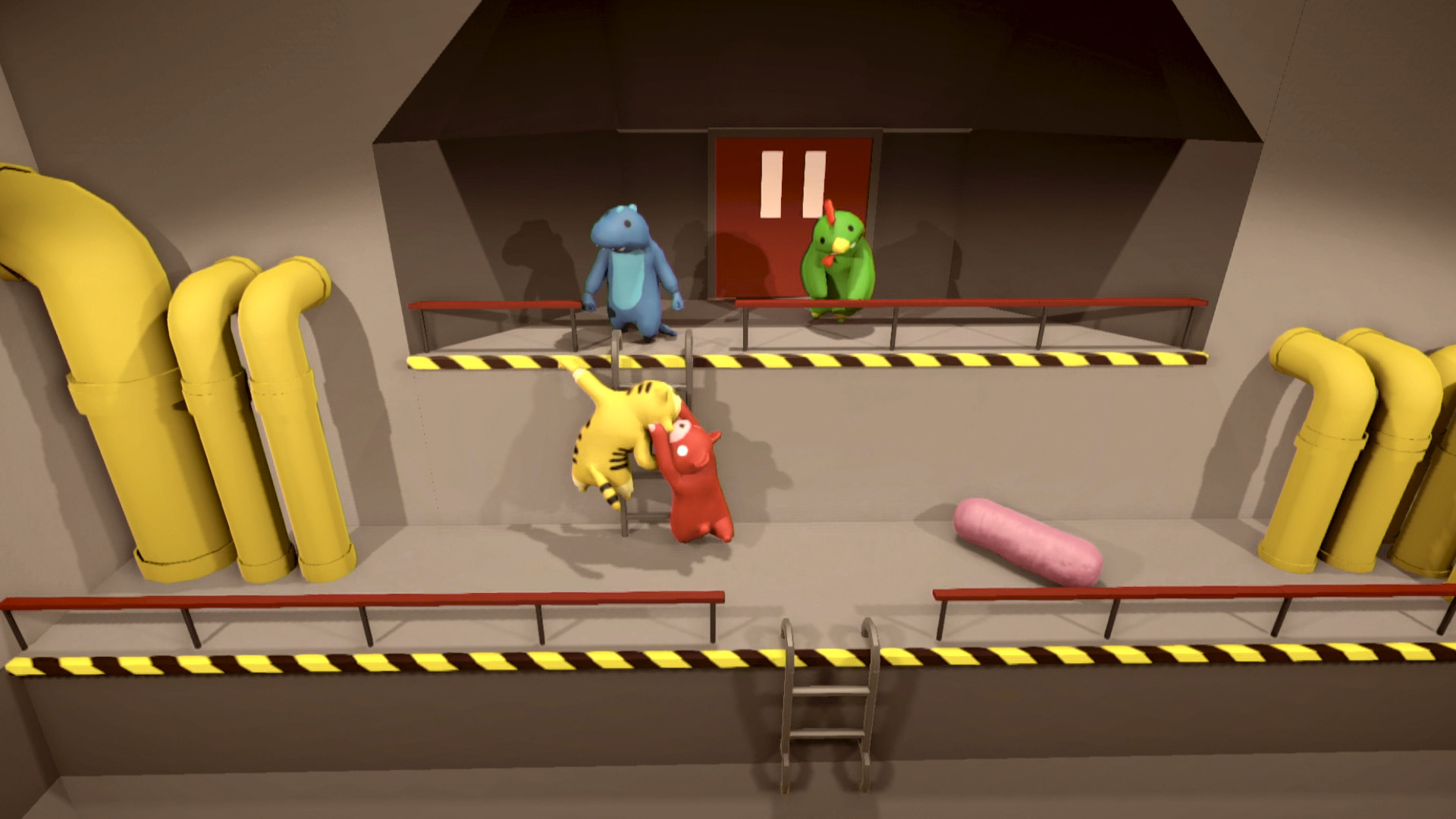 Gang beast на двоих. Ганг Бест. Gang Beasts. Gan Beats. GANGBETS игра.